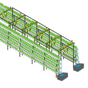 Agricultural hydroponic- Double Tier Half A rack